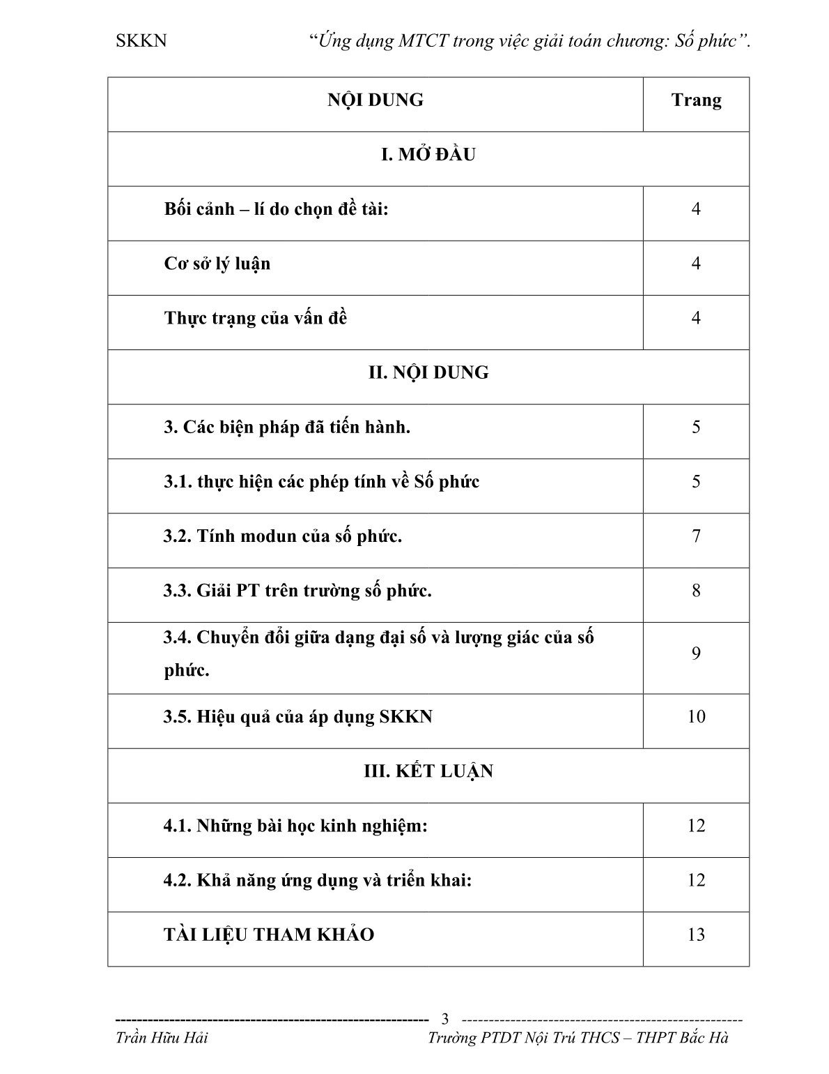 Sáng kiến kinh nghiệm Ứng dụng MTCT trong việc giải toán chương Số phức trang 1 Sáng kiến kinh nghiệm Ứng dụng MTCT trong việc giải toán chương Số phức trang 1