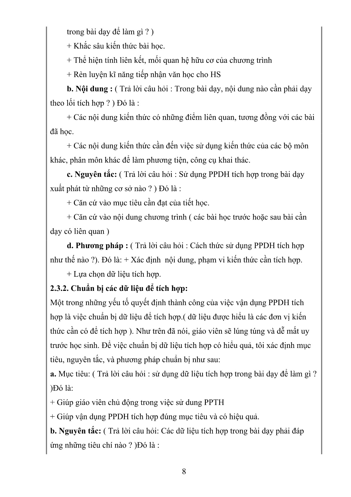 Sáng kiến kinh nghiệm Nâng cao chất lượng học tập môn Ngữ văn 9 bằng dạy học tích hợp và đổi mới phương pháp trang 8 Sáng kiến kinh nghiệm Nâng cao chất lượng học tập môn Ngữ văn 9 bằng dạy học tích hợp và đổi mới phương pháp trang 8