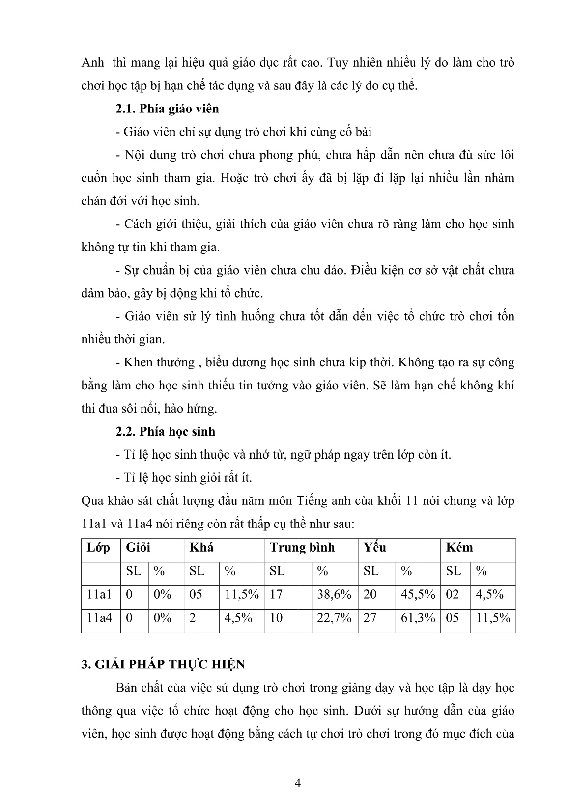 Sáng kiến kinh nghiệm Nâng cao hiệu quả giờ dạy Tiếng Anh thông qua các trò chơi Tiếng Anh trang 4