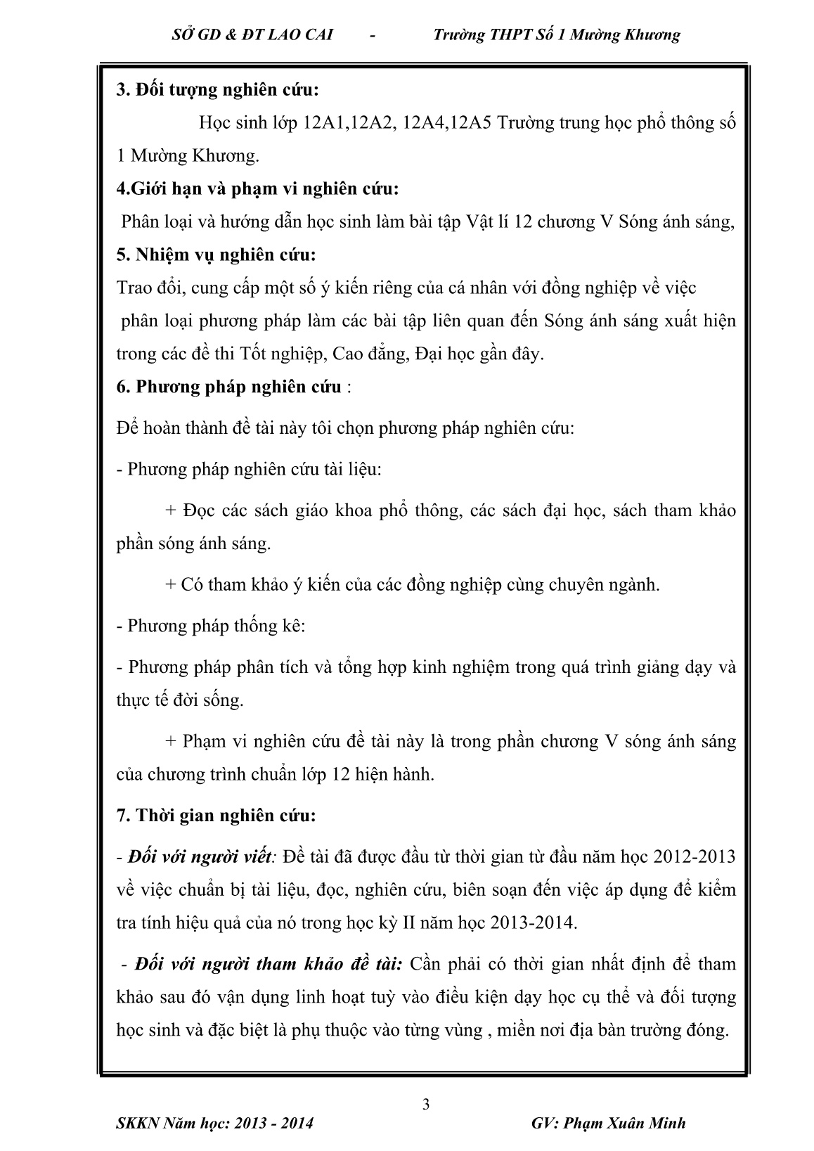 Sáng kiến kinh nghiệm Hướng dẫn học sinh Lớp 12 giải bài tập cơ bản về Sóng ánh sáng trang 3 Sáng kiến kinh nghiệm Hướng dẫn học sinh Lớp 12 giải bài tập cơ bản về Sóng ánh sáng trang 3