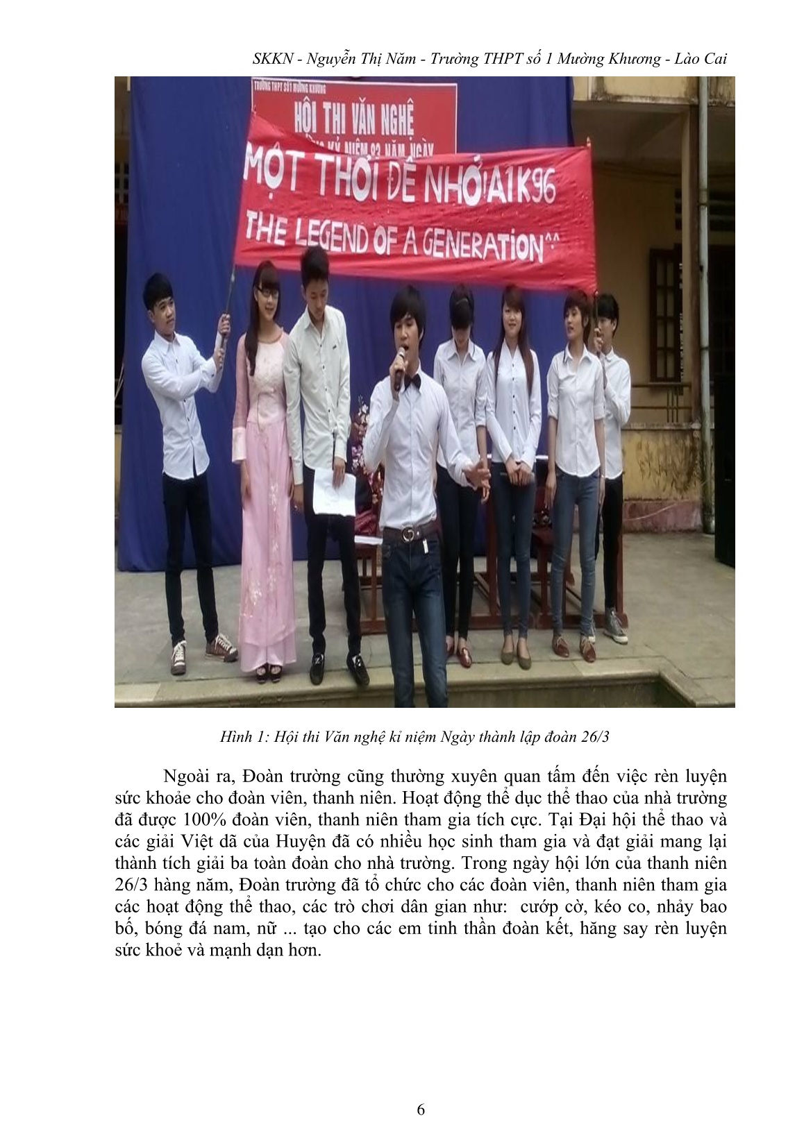 SKKN Một vài kinh nghiệm chỉ đạo phong trào cho Đoàn thanh niên trường THPT số 1 Mường Khương - Lào Cai trang 6 SKKN Một vài kinh nghiệm chỉ đạo phong trào cho Đoàn thanh niên trường THPT số 1 Mường Khương - Lào Cai trang 6