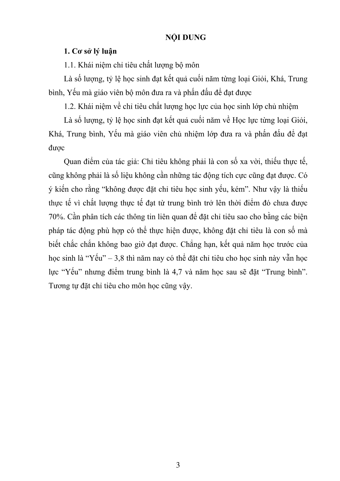Sáng kiến kinh nghiệm Quản lý chỉ tiêu kế hoạch của giáo viên nhằm nâng cao chất lượng dạy học trang 3 Sáng kiến kinh nghiệm Quản lý chỉ tiêu kế hoạch của giáo viên nhằm nâng cao chất lượng dạy học trang 3