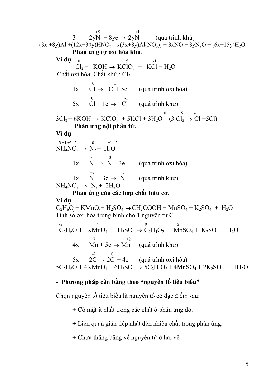 Mô tả Sáng kiến Cân bằng phản ứng oxi hóa - Khử trang 5