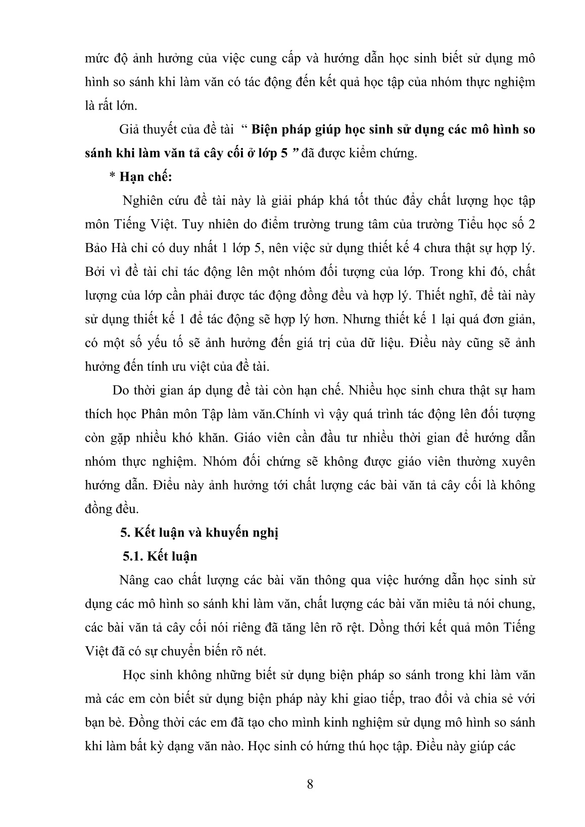 Sáng kiến kinh nghiệm Biện pháp giúp học sinh Lớp 5 biết sử dụng mô hình so sánh khi làm văn tả cây cối trang 8 Sáng kiến kinh nghiệm Biện pháp giúp học sinh Lớp 5 biết sử dụng mô hình so sánh khi làm văn tả cây cối trang 8