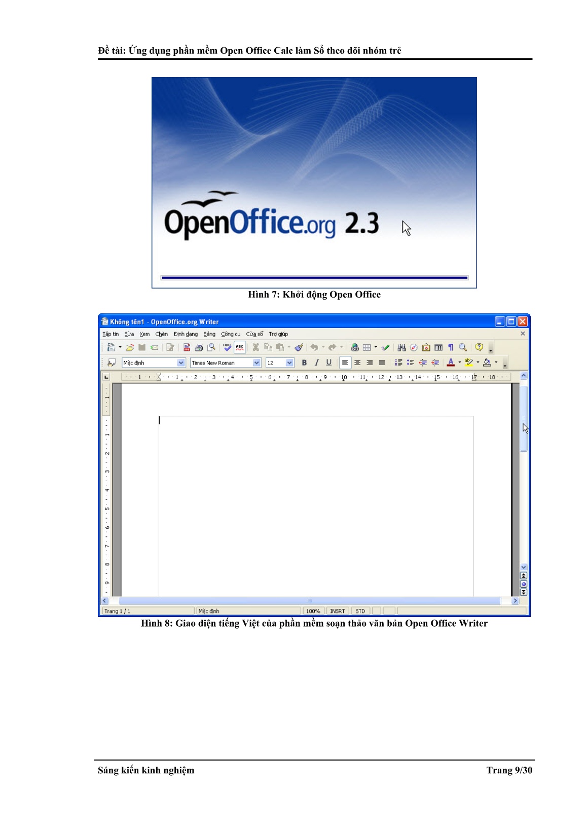 Sáng kiến kinh nghiệm Ứng dụng phần mềm Open Office Calc làm Sổ theo dõi nhóm trẻ trang 9 Sáng kiến kinh nghiệm Ứng dụng phần mềm Open Office Calc làm Sổ theo dõi nhóm trẻ trang 9