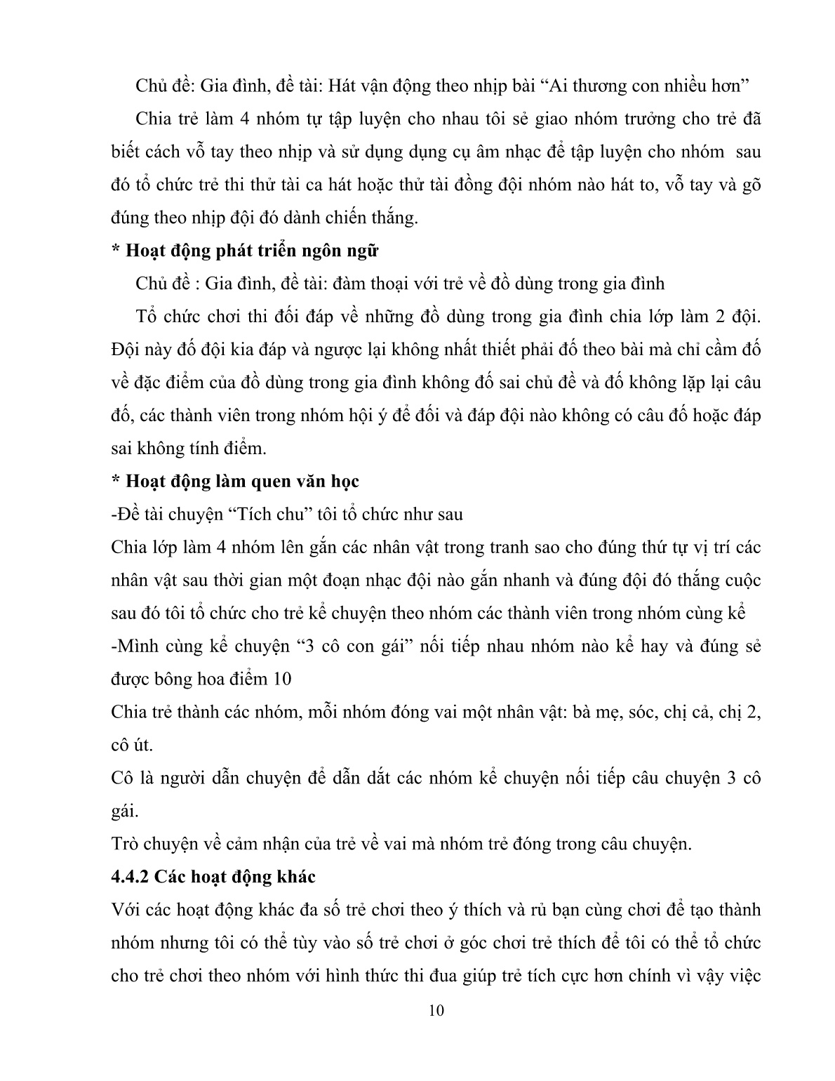 SKKN Kinh nghiệm tổ chức cho trẻ hoạt động theo nhóm phát huy tính tích cực ở trẻ lớp Lá trang 10 SKKN Kinh nghiệm tổ chức cho trẻ hoạt động theo nhóm phát huy tính tích cực ở trẻ lớp Lá trang 10