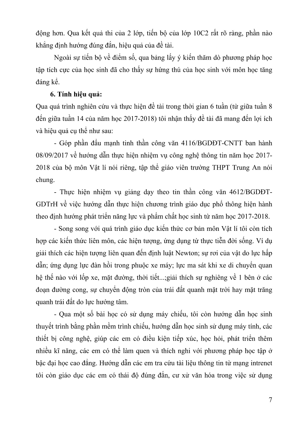 Mô tả Sáng kiến Kết hợp các biện pháp dạy và học tích cực trong giảng dạy chương Động lực học chất điểm ở chương trình Vật lí 10 trang 7