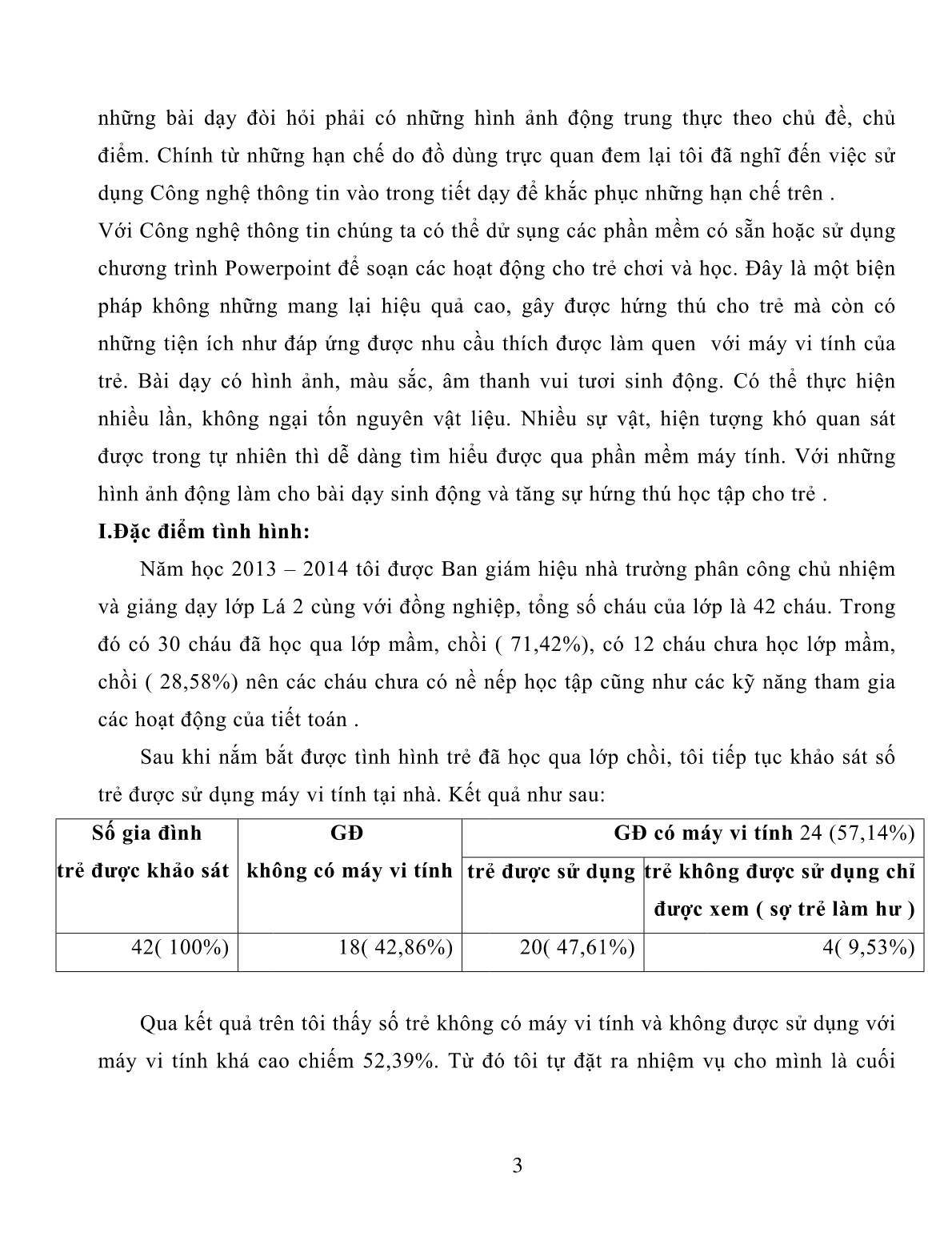SKKN Kinh nghiệm ứng dụng công nghệ thông tin vào hoạt động làm quen với toán trang 3 SKKN Kinh nghiệm ứng dụng công nghệ thông tin vào hoạt động làm quen với toán trang 3