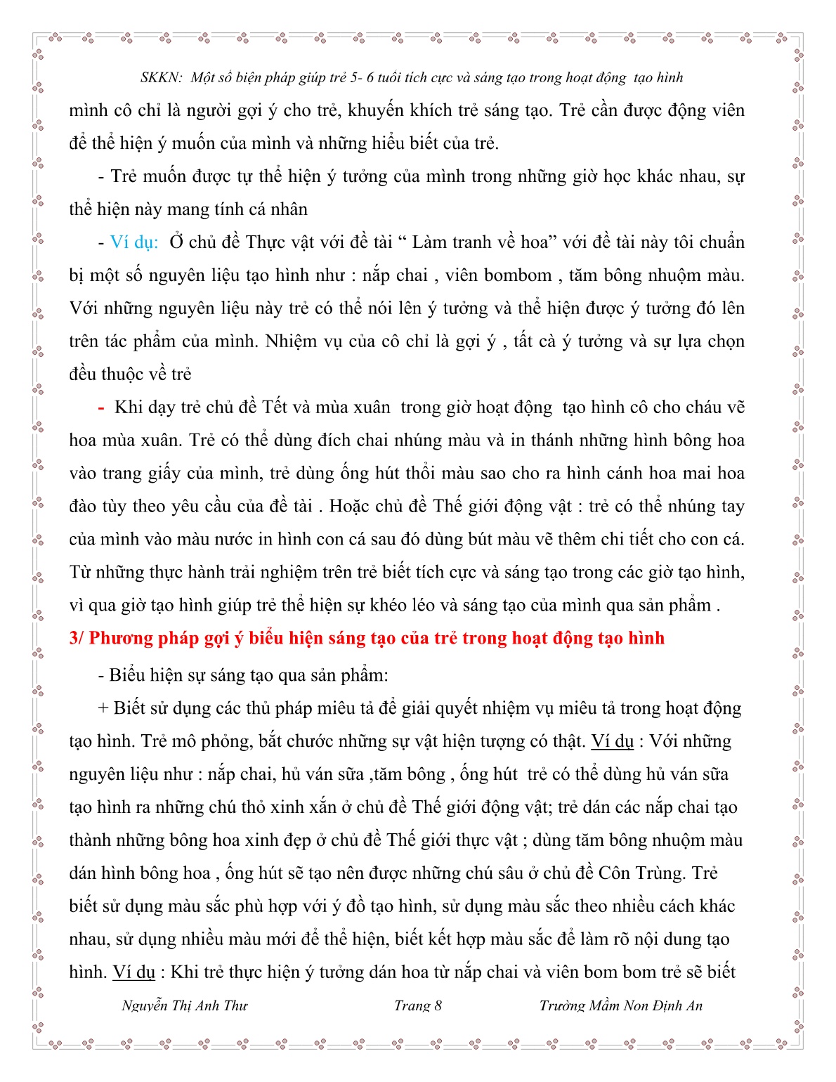 Sáng kiến kinh nghiệm Một số biện pháp giúp trẻ 5-6 tuổi tích cực và sáng tạo trong hoạt động Tạo hình trang 8 Sáng kiến kinh nghiệm Một số biện pháp giúp trẻ 5-6 tuổi tích cực và sáng tạo trong hoạt động Tạo hình trang 8