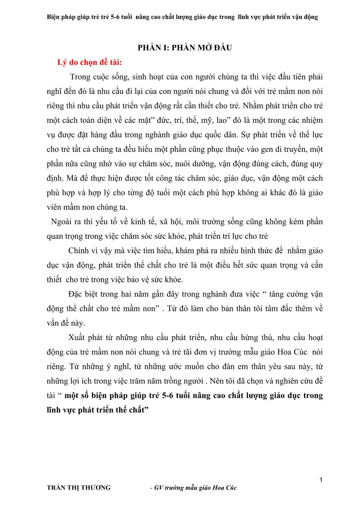 Sáng kiến kinh nghiệm Biện pháp giúp trẻ trẻ 5-6 tuổi nâng cao chất lượng giáo dục trong lĩnh vực phát triển vận động trang 1 Sáng kiến kinh nghiệm Biện pháp giúp trẻ trẻ 5-6 tuổi nâng cao chất lượng giáo dục trong lĩnh vực phát triển vận động trang 1