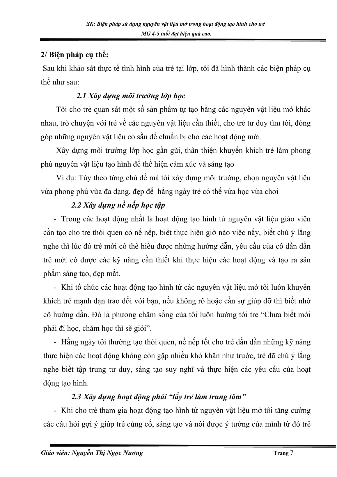 SKKN Biện pháp sử dụng nguyên vật liệu mở trong hoạt động tạo hình cho trẻ MG 4-5 tuổi đạt hiệu quả cao trang 7 SKKN Biện pháp sử dụng nguyên vật liệu mở trong hoạt động tạo hình cho trẻ MG 4-5 tuổi đạt hiệu quả cao trang 7