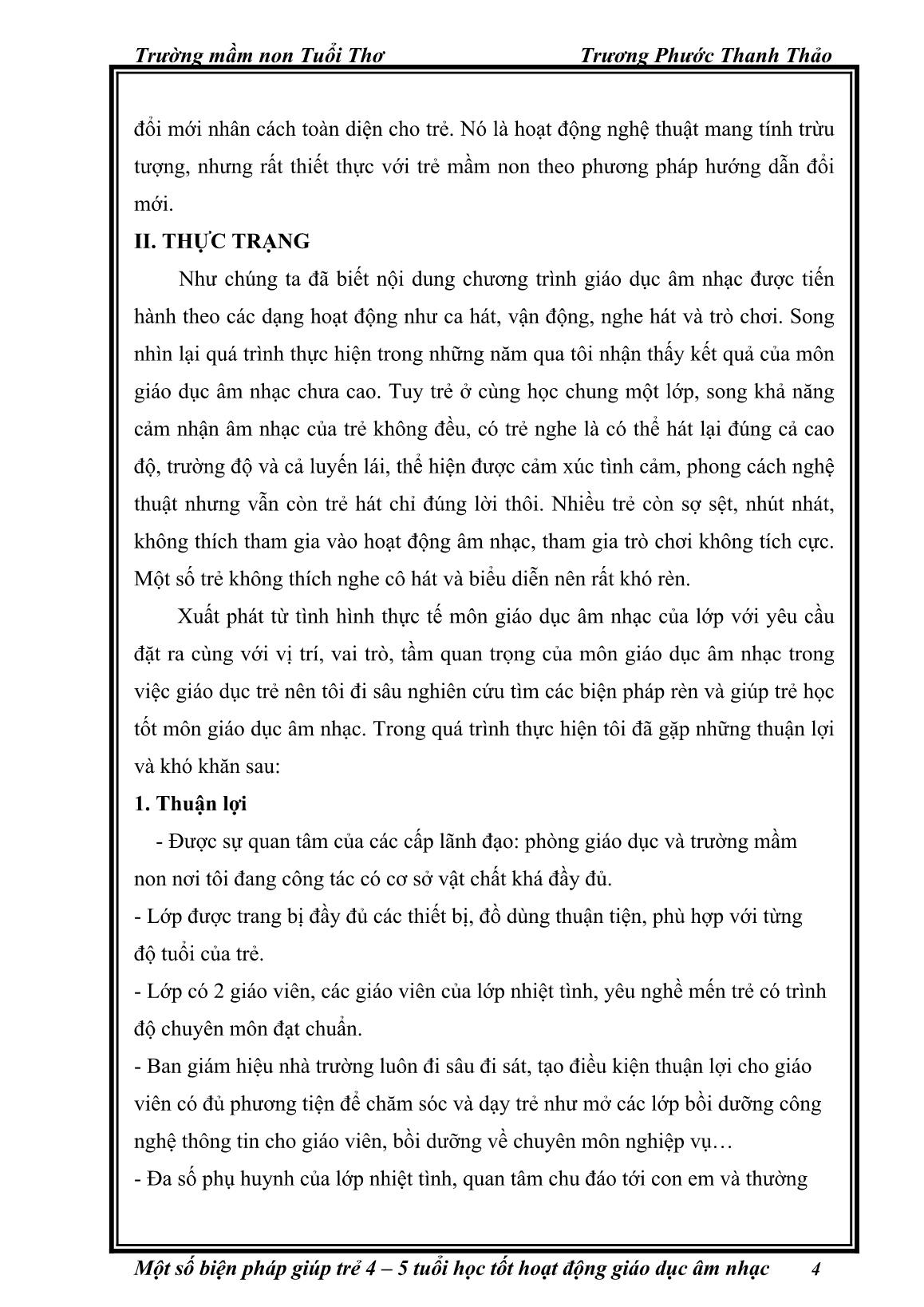Sáng kiến kinh nghiệm Một số biện pháp giúp trẻ 4-5 tuổi học tốt hoạt động giáo dục âm nhạc trang 4 Sáng kiến kinh nghiệm Một số biện pháp giúp trẻ 4-5 tuổi học tốt hoạt động giáo dục âm nhạc trang 4