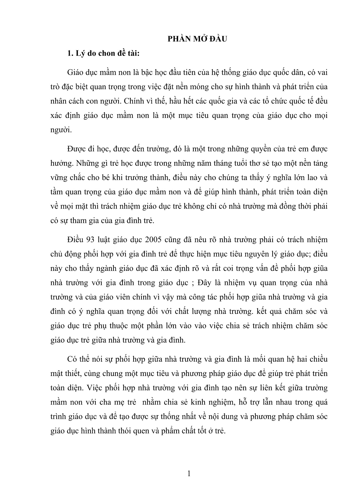 SKKN Một số biện pháp phối hợp giữa nhà trường và gia đình nhằm nâng cao chất lượng chăm sóc giáo dục trẻ mầm non trang 2 SKKN Một số biện pháp phối hợp giữa nhà trường và gia đình nhằm nâng cao chất lượng chăm sóc giáo dục trẻ mầm non trang 2