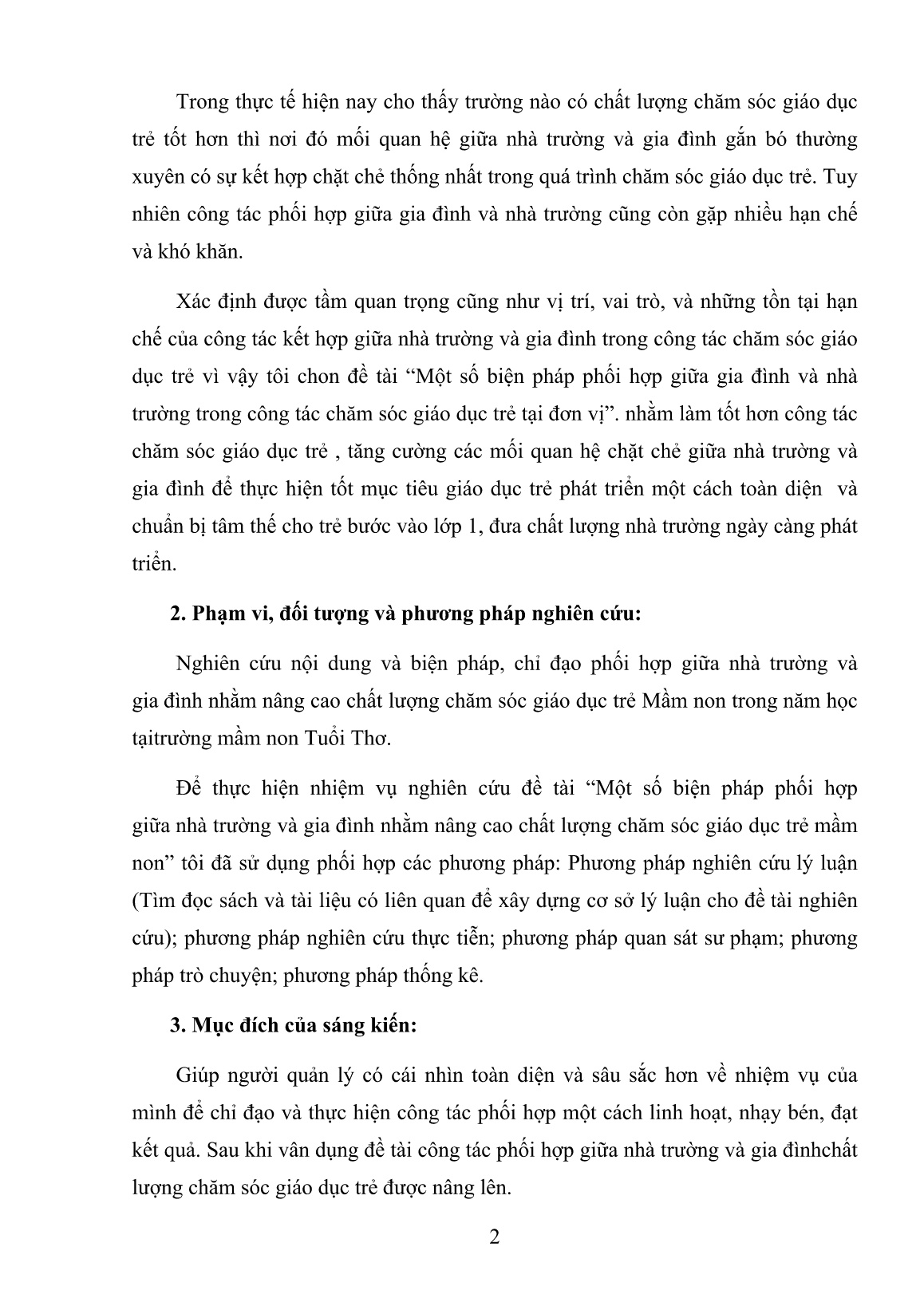 SKKN Một số biện pháp phối hợp giữa nhà trường và gia đình nhằm nâng cao chất lượng chăm sóc giáo dục trẻ mầm non trang 3 SKKN Một số biện pháp phối hợp giữa nhà trường và gia đình nhằm nâng cao chất lượng chăm sóc giáo dục trẻ mầm non trang 3