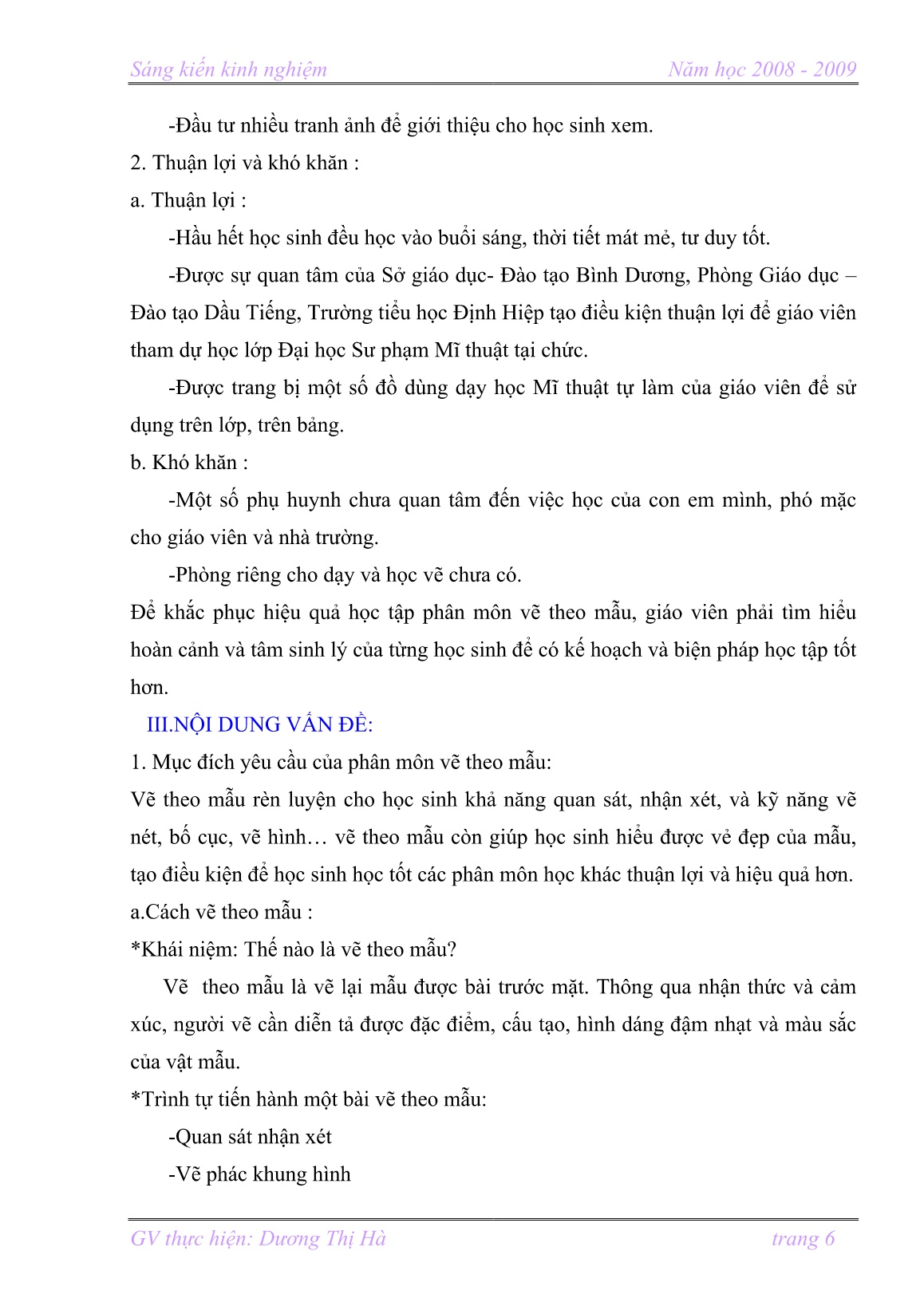 SKKN Kinh nghiệm dạy và học tốt phân môn Vẽ theo mẫu ở Lớp 5 trường TH Định Hiệp trang 6 SKKN Kinh nghiệm dạy và học tốt phân môn Vẽ theo mẫu ở Lớp 5 trường TH Định Hiệp trang 6