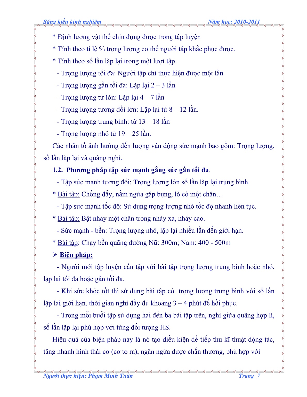 Sáng kiến kinh nghiệm Một số biện pháp phát triển thể lực để nâng cao sức khỏe cho học sinh Lớp 5 trang 7 Sáng kiến kinh nghiệm Một số biện pháp phát triển thể lực để nâng cao sức khỏe cho học sinh Lớp 5 trang 7