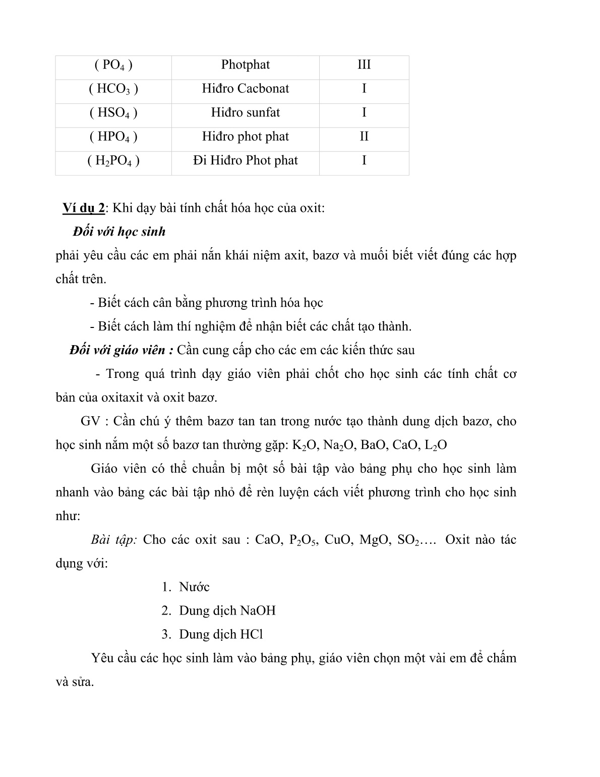 Sáng kiến kinh nghiệm Rèn luyện kỹ năng viết đúng công thức hóa học và phương trình hóa học cho học sinh THCS trang 8