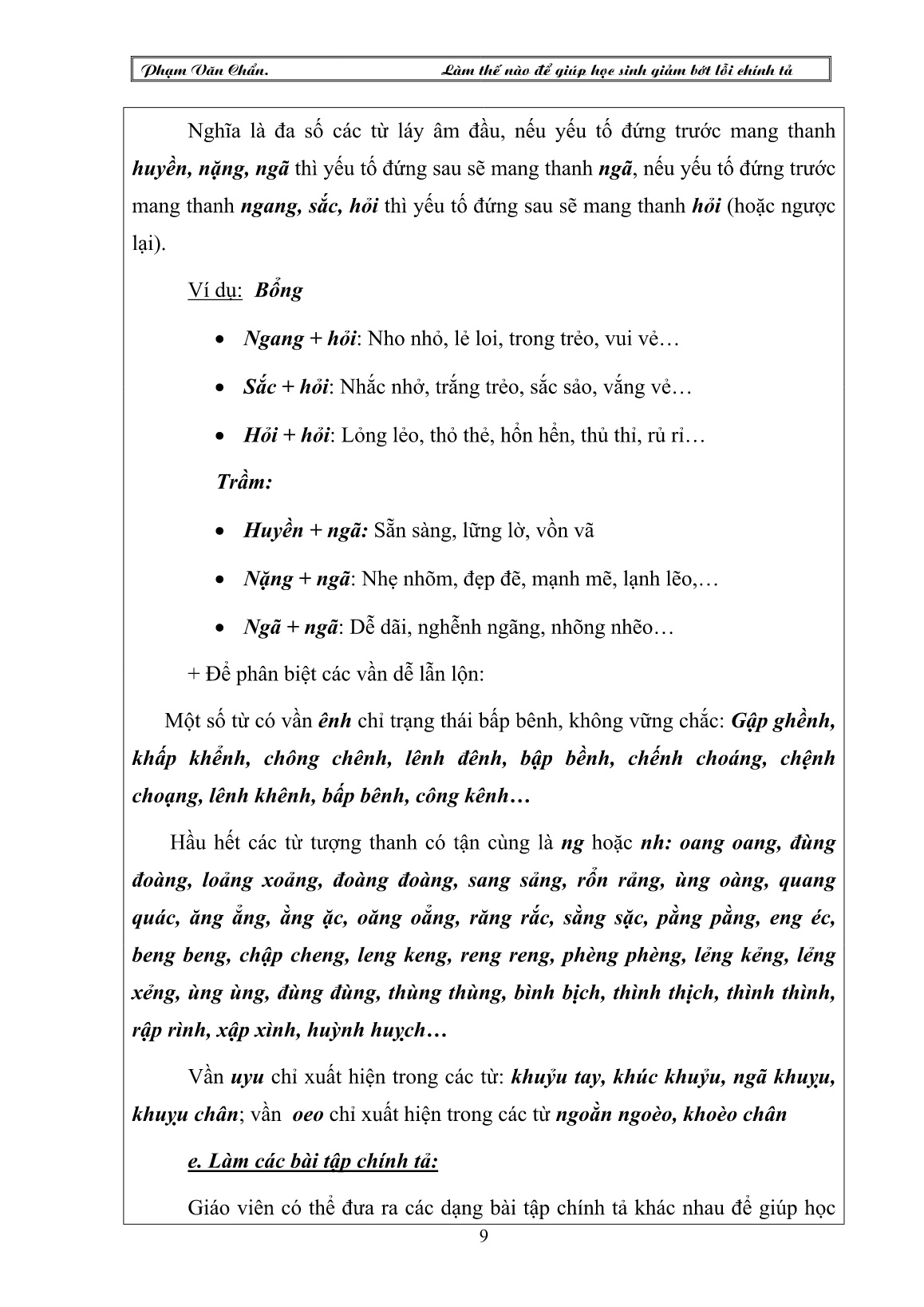 Sáng kiến kinh nghiệm Làm thế nào để giúp học sinh giảm bớt lỗi chính tả trang 9 Sáng kiến kinh nghiệm Làm thế nào để giúp học sinh giảm bớt lỗi chính tả trang 9