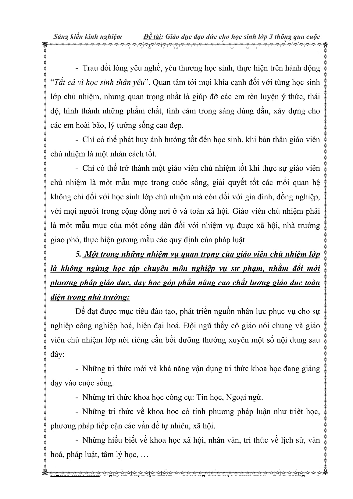 SKKN Giáo dục đạo đức cho học sinh Lớp 3 thông qua cuộc vận động Học tập và làm theo tấm gương đạo đức Hồ Chí Minh trang 8 SKKN Giáo dục đạo đức cho học sinh Lớp 3 thông qua cuộc vận động Học tập và làm theo tấm gương đạo đức Hồ Chí Minh trang 8