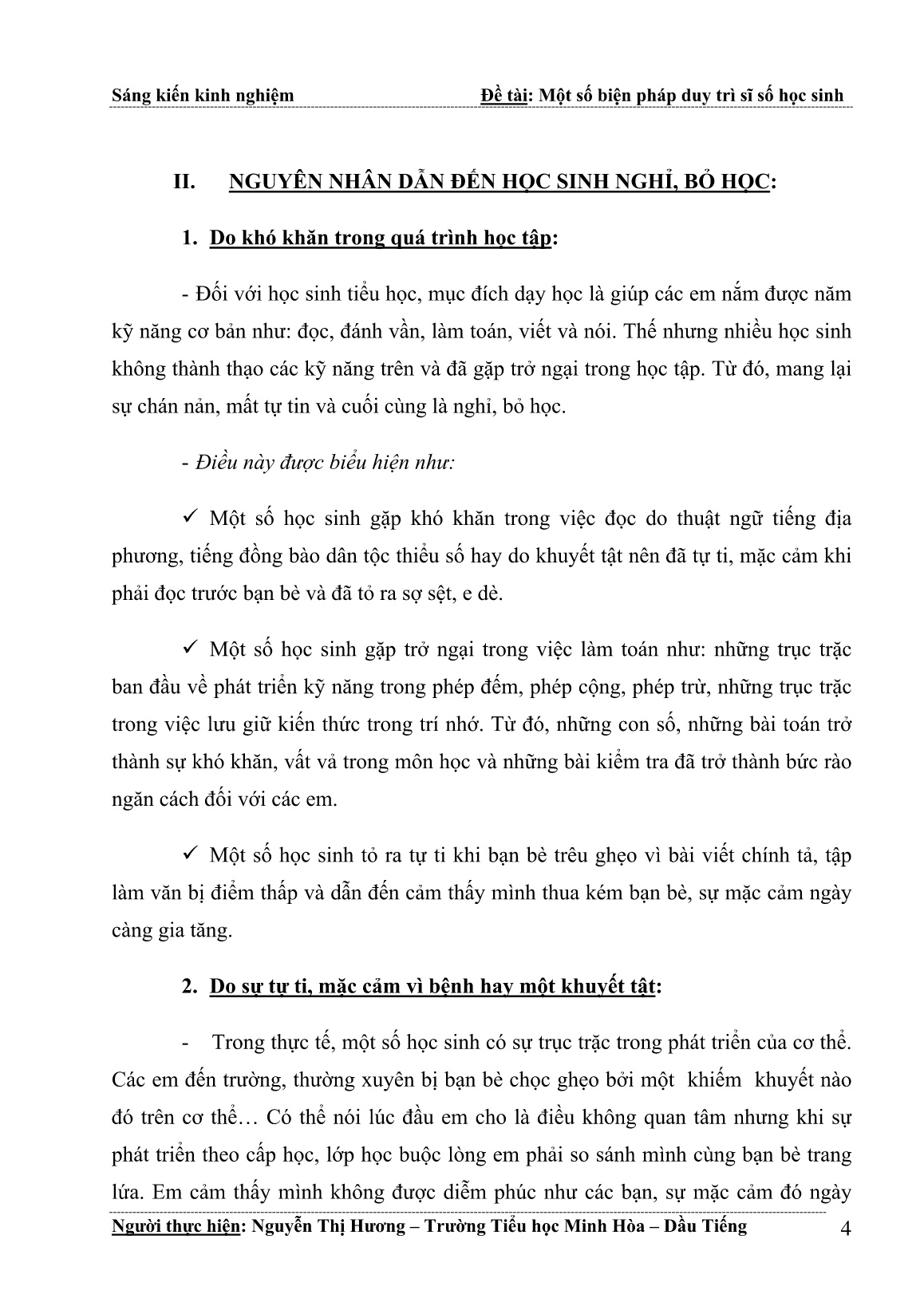 Sáng kiến kinh nghiệm Một số biện pháp duy trì sĩ số học sinh trang 4 Sáng kiến kinh nghiệm Một số biện pháp duy trì sĩ số học sinh trang 4