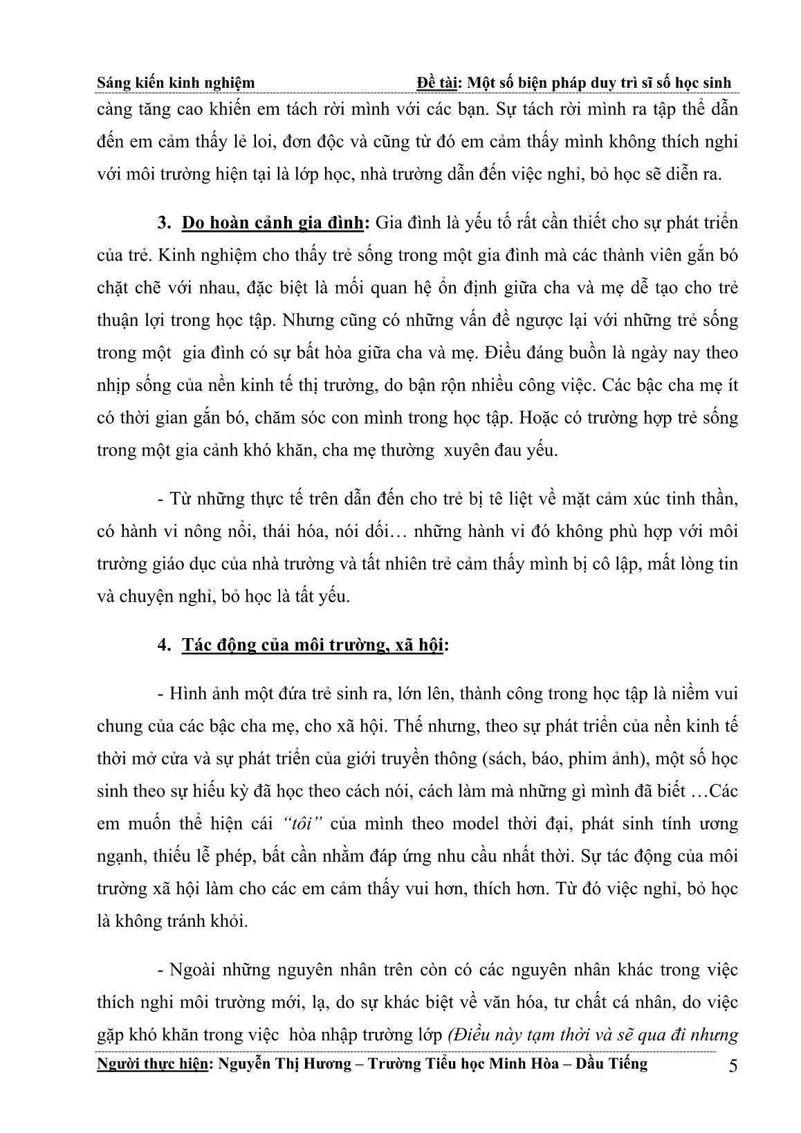 Sáng kiến kinh nghiệm Một số biện pháp duy trì sĩ số học sinh trang 5 Sáng kiến kinh nghiệm Một số biện pháp duy trì sĩ số học sinh trang 5