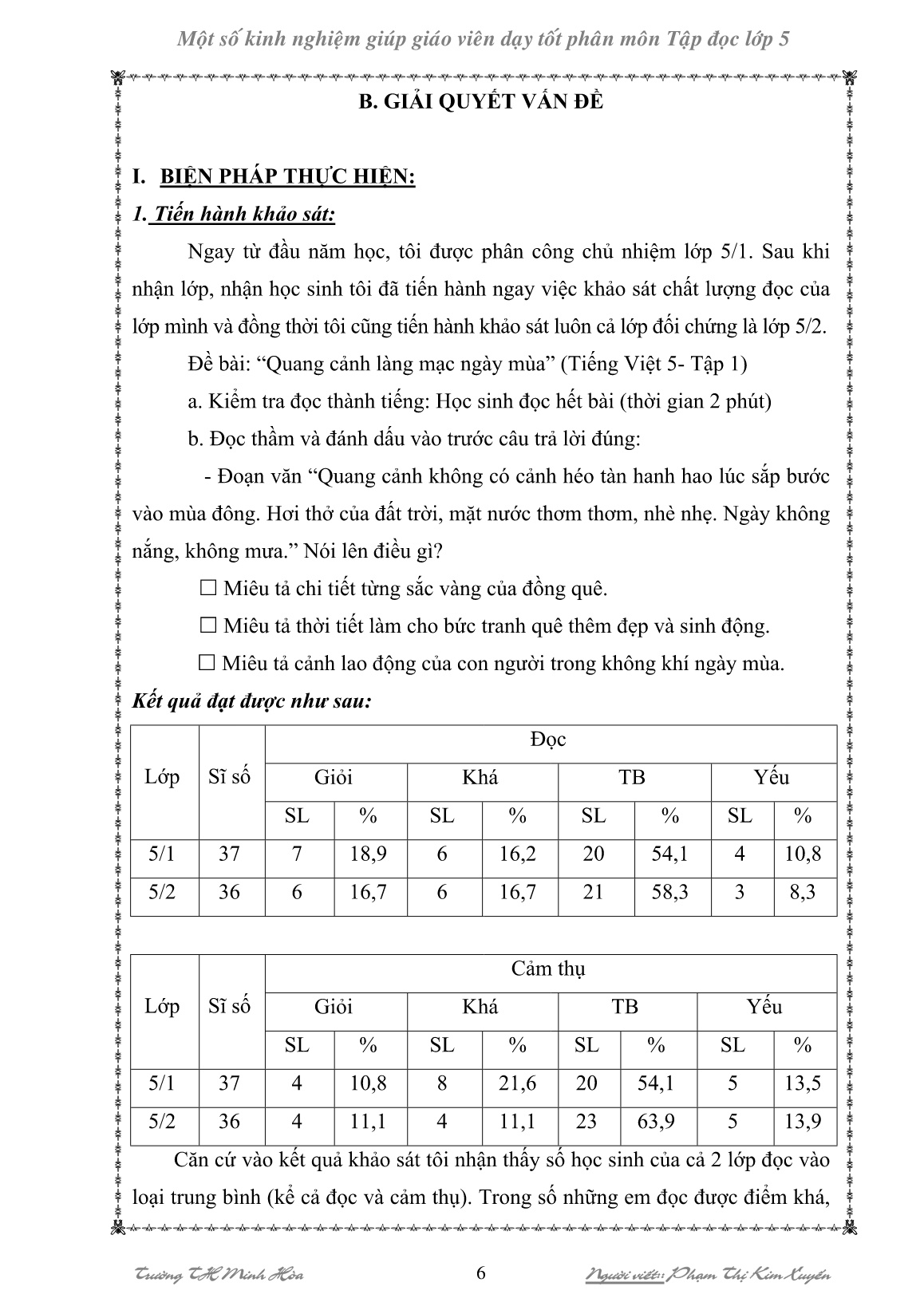 Sáng kiến kinh nghiệm Một số kinh nghiệm giúp giáo viên dạy tốt phân môn Tập đọc Lớp 5 trang 6 Sáng kiến kinh nghiệm Một số kinh nghiệm giúp giáo viên dạy tốt phân môn Tập đọc Lớp 5 trang 6