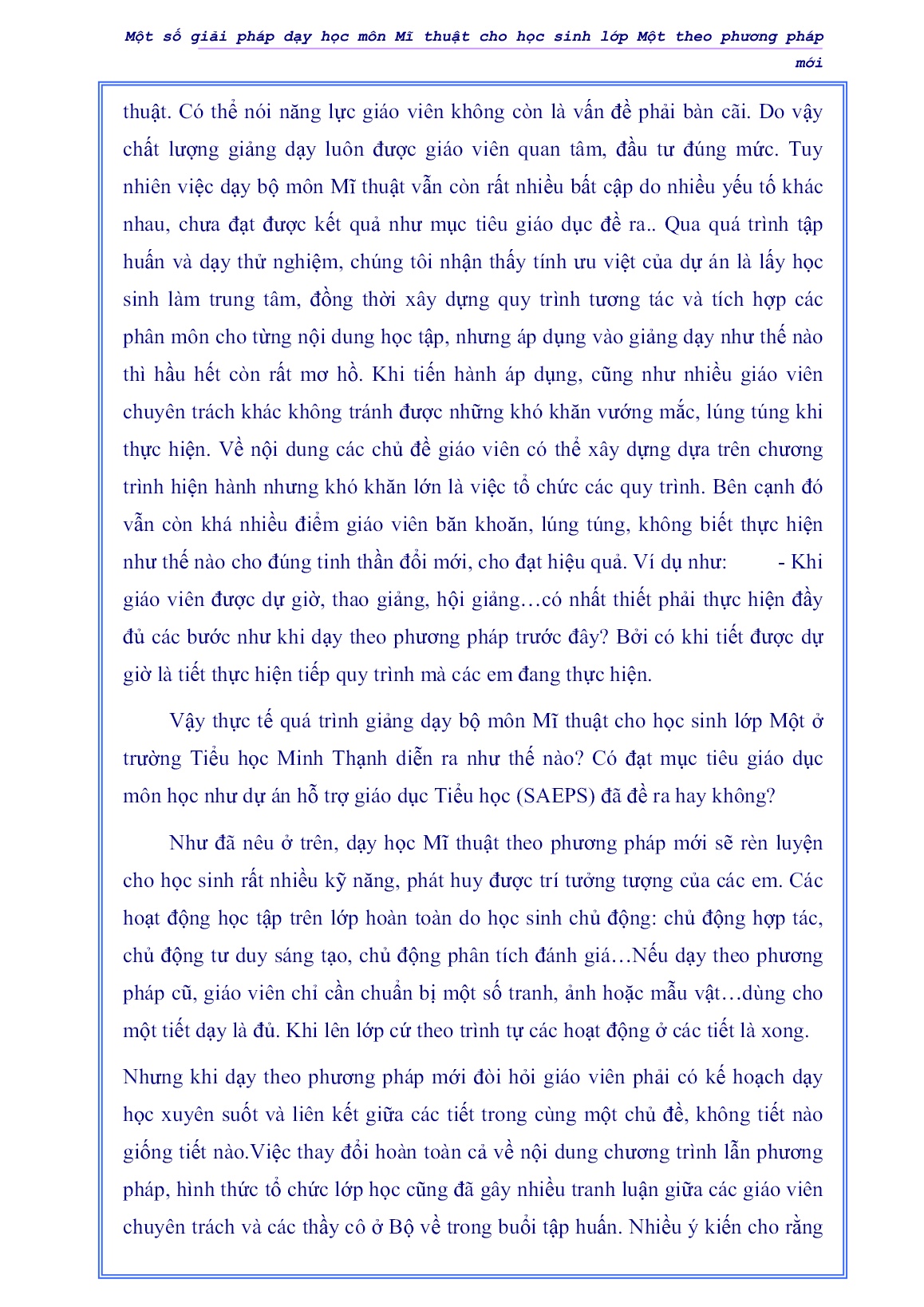 Sáng kiến kinh nghiệm Một số giải pháp dạy học môn Mĩ thuật cho học sinh Lớp Một theo phương pháp mới trang 10 Sáng kiến kinh nghiệm Một số giải pháp dạy học môn Mĩ thuật cho học sinh Lớp Một theo phương pháp mới trang 10