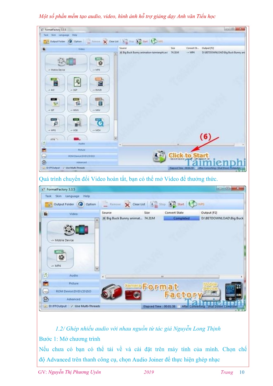 Sáng kiến kinh nghiệm Một số phần mềm tạo audio, video, hình ảnh hỗ trợ giảng dạy Anh văn Tiểu học trang 10