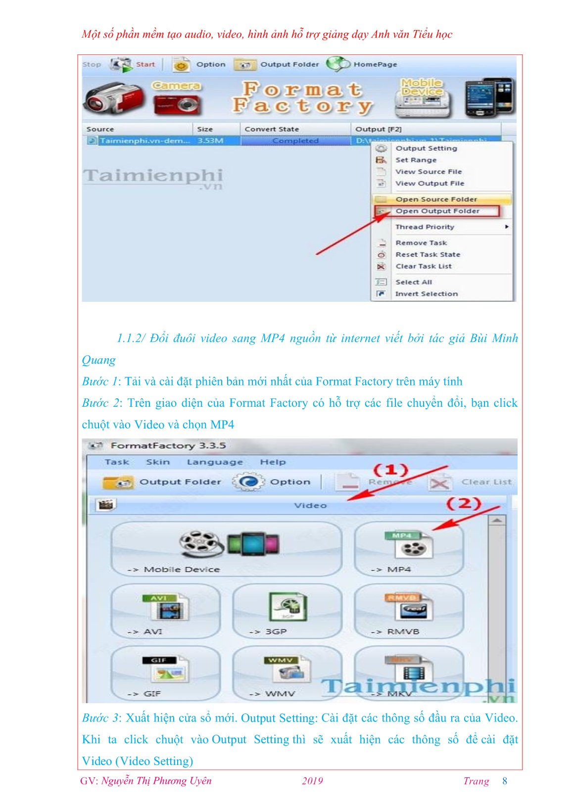 Sáng kiến kinh nghiệm Một số phần mềm tạo audio, video, hình ảnh hỗ trợ giảng dạy Anh văn Tiểu học trang 8