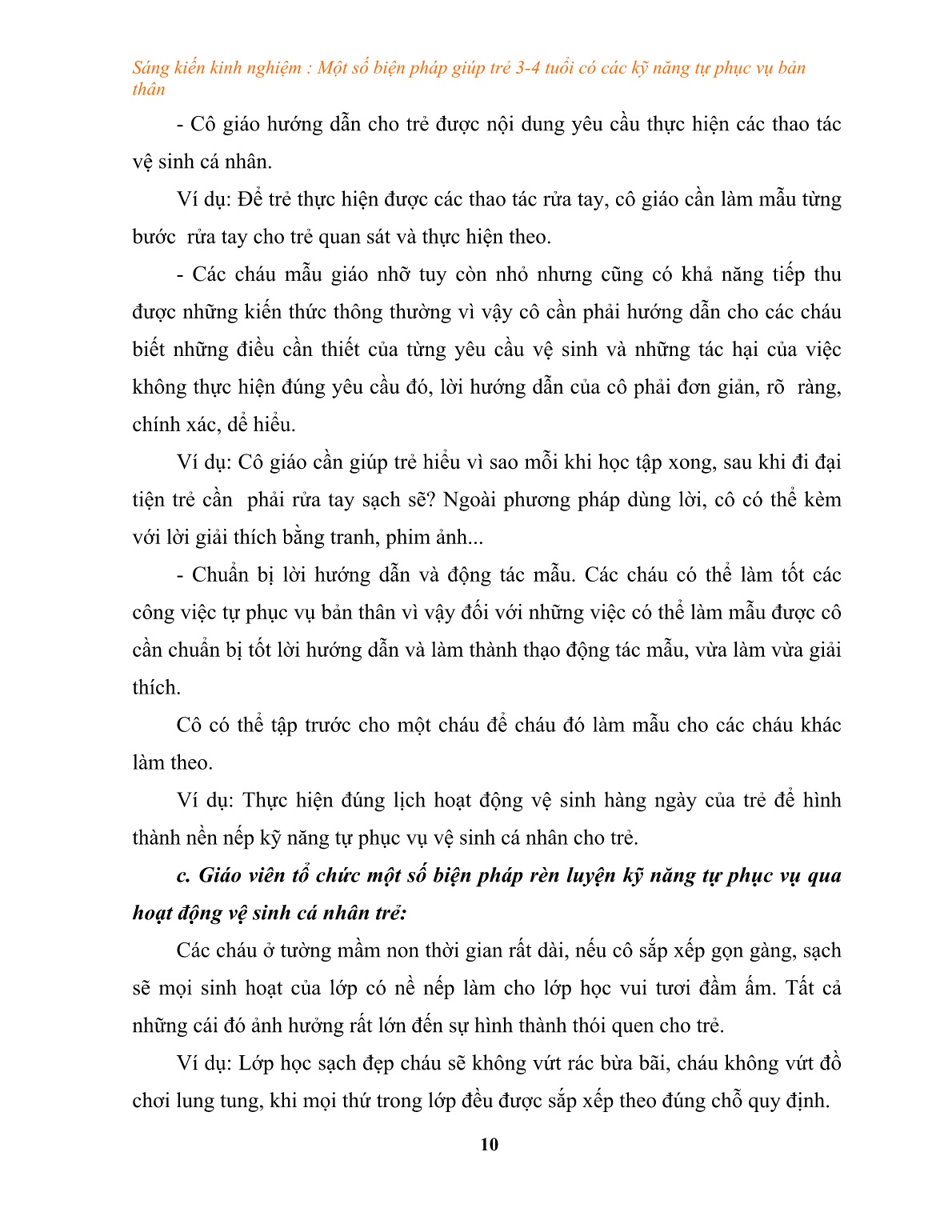 Sáng kiến kinh nghiệm Một số biện pháp giúp trẻ 3-4 tuổi có các kỹ năng tự phục vụ bản thân trang 10 Sáng kiến kinh nghiệm Một số biện pháp giúp trẻ 3-4 tuổi có các kỹ năng tự phục vụ bản thân trang 10