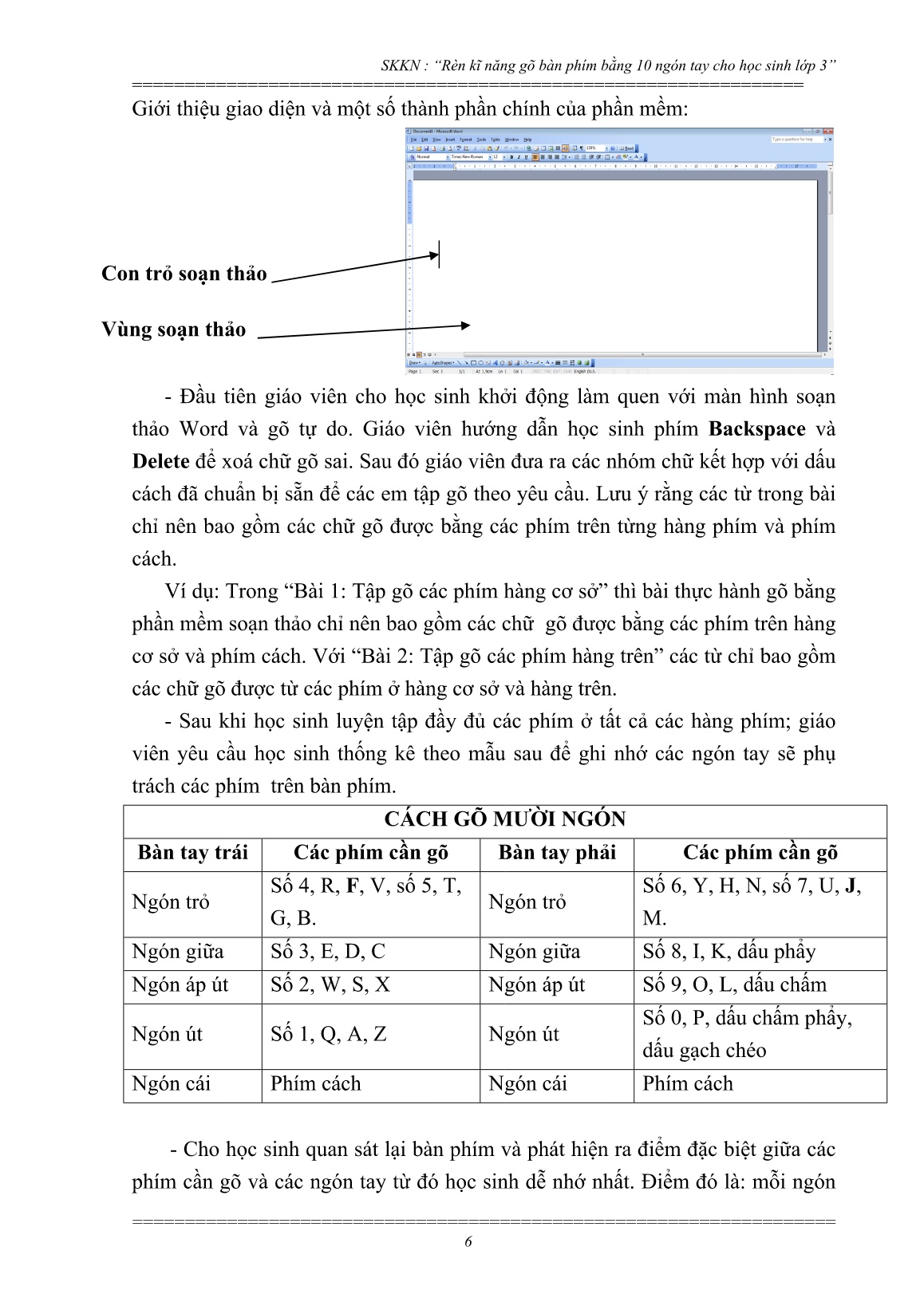 Sáng kiến kinh nghiệm Rèn kĩ năng gõ bàn phím bằng 10 ngón tay cho học sinh Lớp 3 trang 7 Sáng kiến kinh nghiệm Rèn kĩ năng gõ bàn phím bằng 10 ngón tay cho học sinh Lớp 3 trang 7