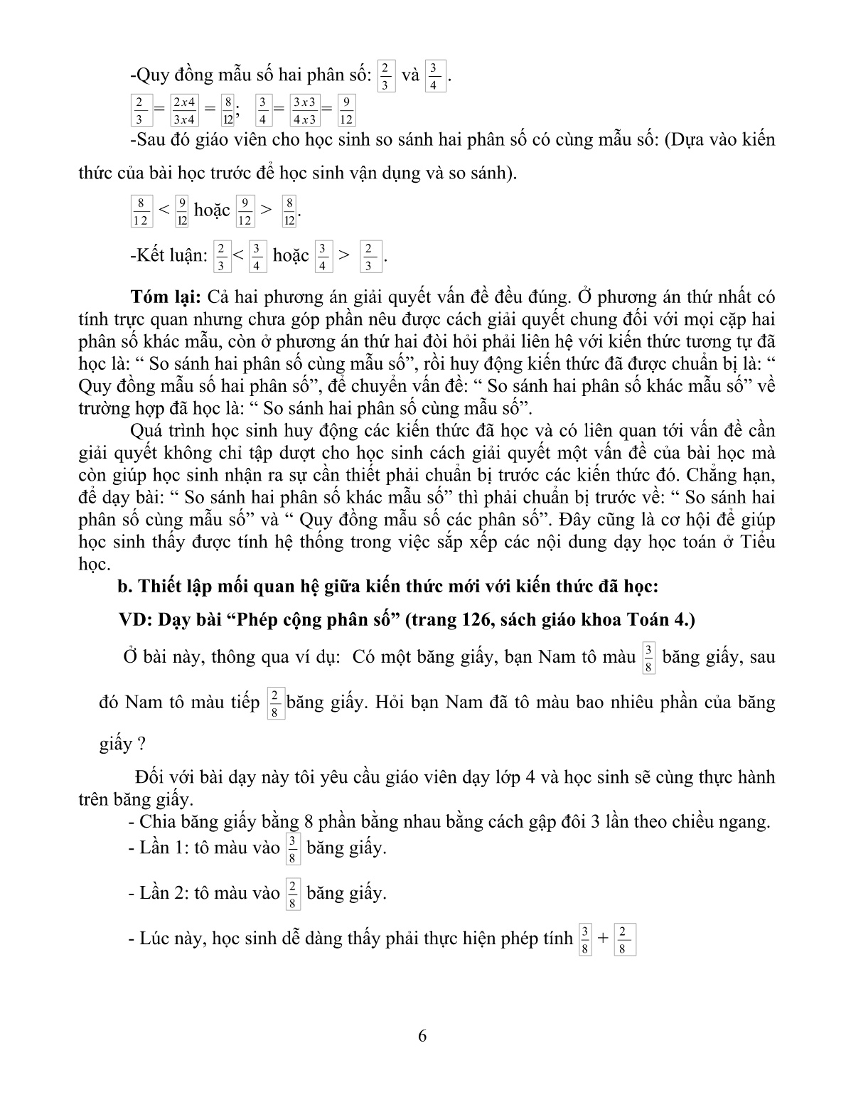 Sáng kiến kinh nghiệm Quản lý, nâng cao chất lượng môn Toán Lớp 4 (Phần phân số) trang 6 Sáng kiến kinh nghiệm Quản lý, nâng cao chất lượng môn Toán Lớp 4 (Phần phân số) trang 6