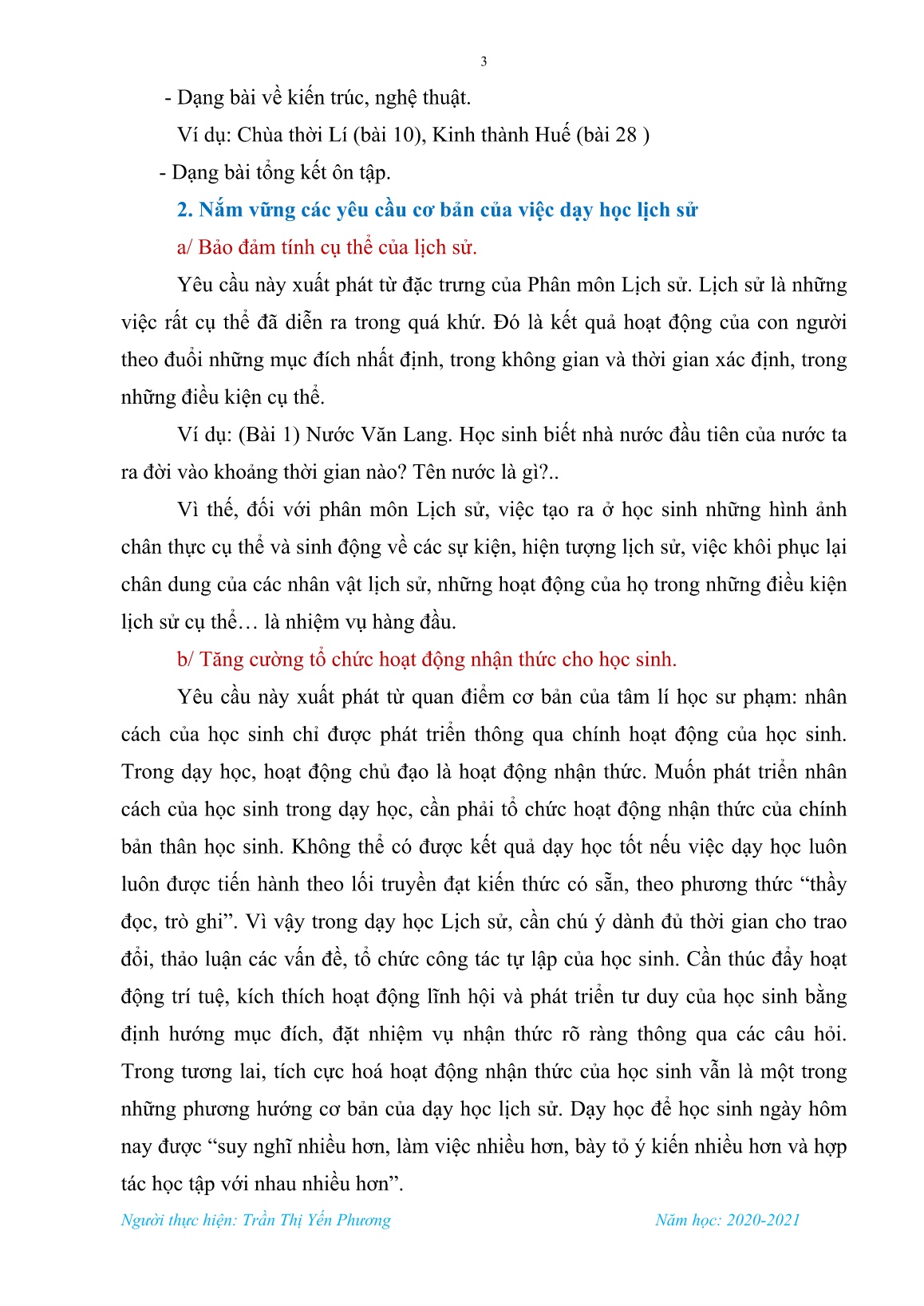 Sáng kiến kinh nghiệm Vài biện pháp giúp học sinh học tốt Phân môn Lịch sử Lớp 4 trang 3
