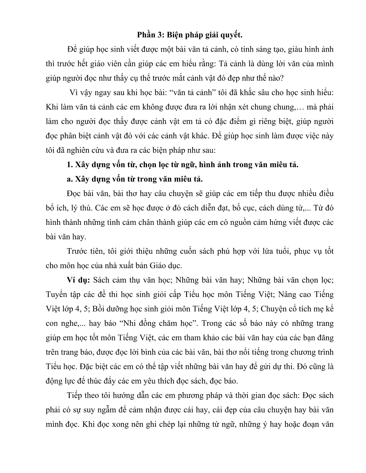 Sáng kiến kinh nghiệm Một vài kỹ năng rèn tập làm văn tả cảnh cho học sinh Lớp 5 trang 5 Sáng kiến kinh nghiệm Một vài kỹ năng rèn tập làm văn tả cảnh cho học sinh Lớp 5 trang 5