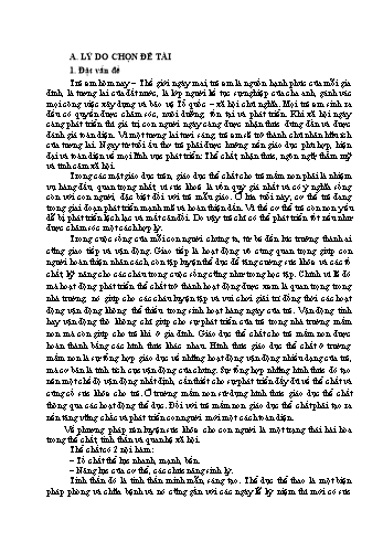 Sáng kiến kinh nghiệm Một số biện pháp nâng cao chất lượng giáo dục thể chất cho trẻ Mầm Non