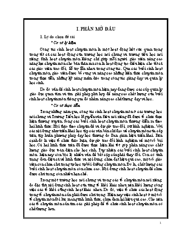 Sáng kiến kinh nghiệm Một số biện pháp nâng cao hiệu quả sinh hoạt chuyên môn ở trường tiểu học
