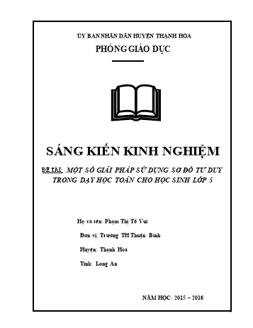 Sáng kiến kinh nghiệm Một số giải pháp sử dụng sơ đồ tư duy trong dạy học Toán cho học sinh Lớp 5