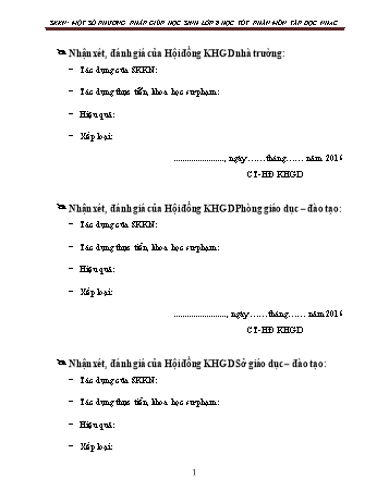 Sáng kiến kinh nghiệm Một số phương pháp giúp học sinh Lớp 8 học tốt phân môn Tập đọc nhạc