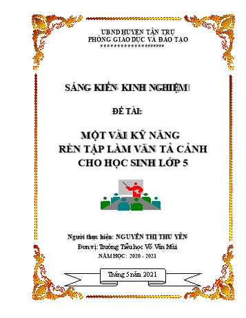 Sáng kiến kinh nghiệm Một vài kỹ năng rèn tập làm văn tả cảnh cho học sinh Lớp 5
