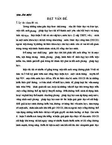 Sáng kiến kinh nghiệm Sử dụng đồ dùng trực quan trong giảng dạy môn GDCD ở cấp THPT