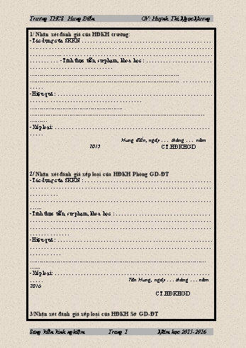 SKKN Đổi mới phương pháp giảng dạy Sinh học 7 nhằm phát huy tính tích cực chủ động sáng tạo của học sinh