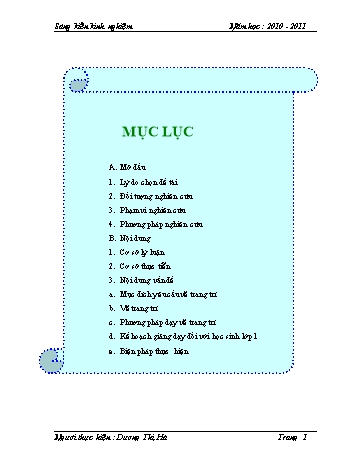 SKKN Kinh nghiệm dạy vẽ trang trí ở tiểu học, trường tiểu học Định Hiệp